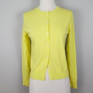 NWOT SzXS Banana Republic Butter Yellow Cardigan
